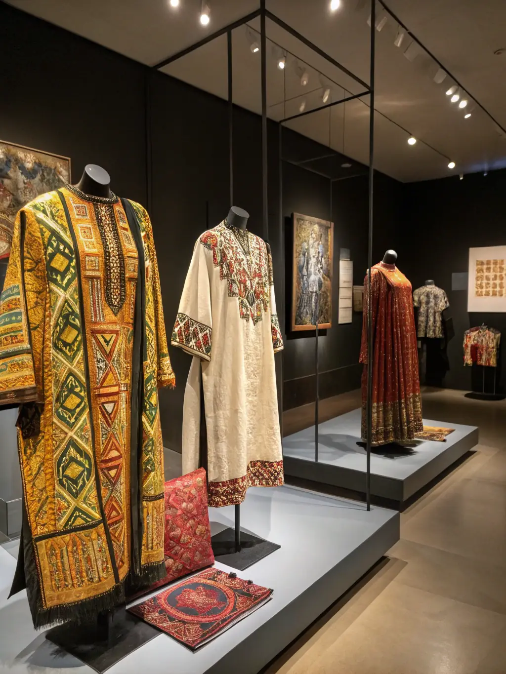 A picture of a successful exhibition showcasing costumes and accessories created by POUDREE MASQUEE EN CHARENTE members, demonstrating the opportunity for recognition and achievement.